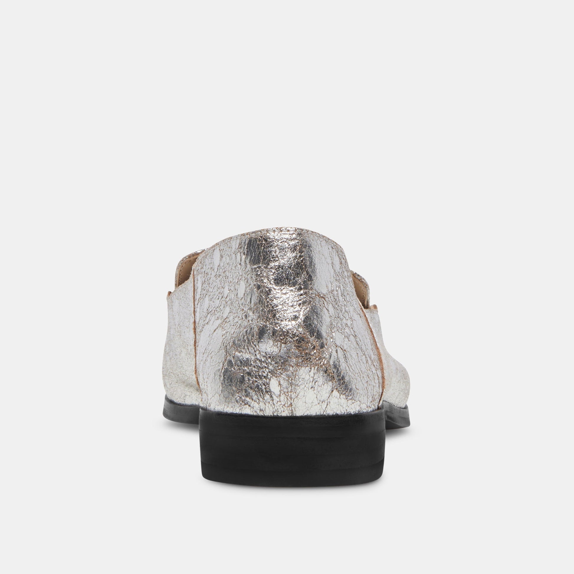 Beny Flats Silver Distressed Leather - Dolce Vita