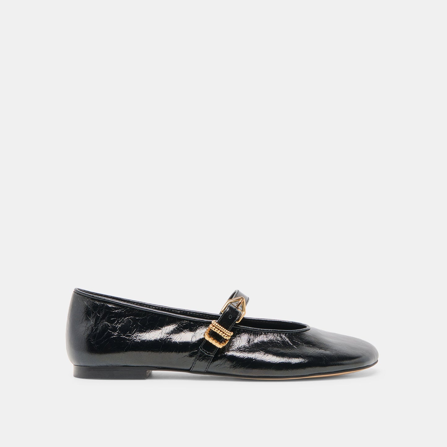 Alizza Midnight Crinkle Patent Ballet Flats - Dolce Vita