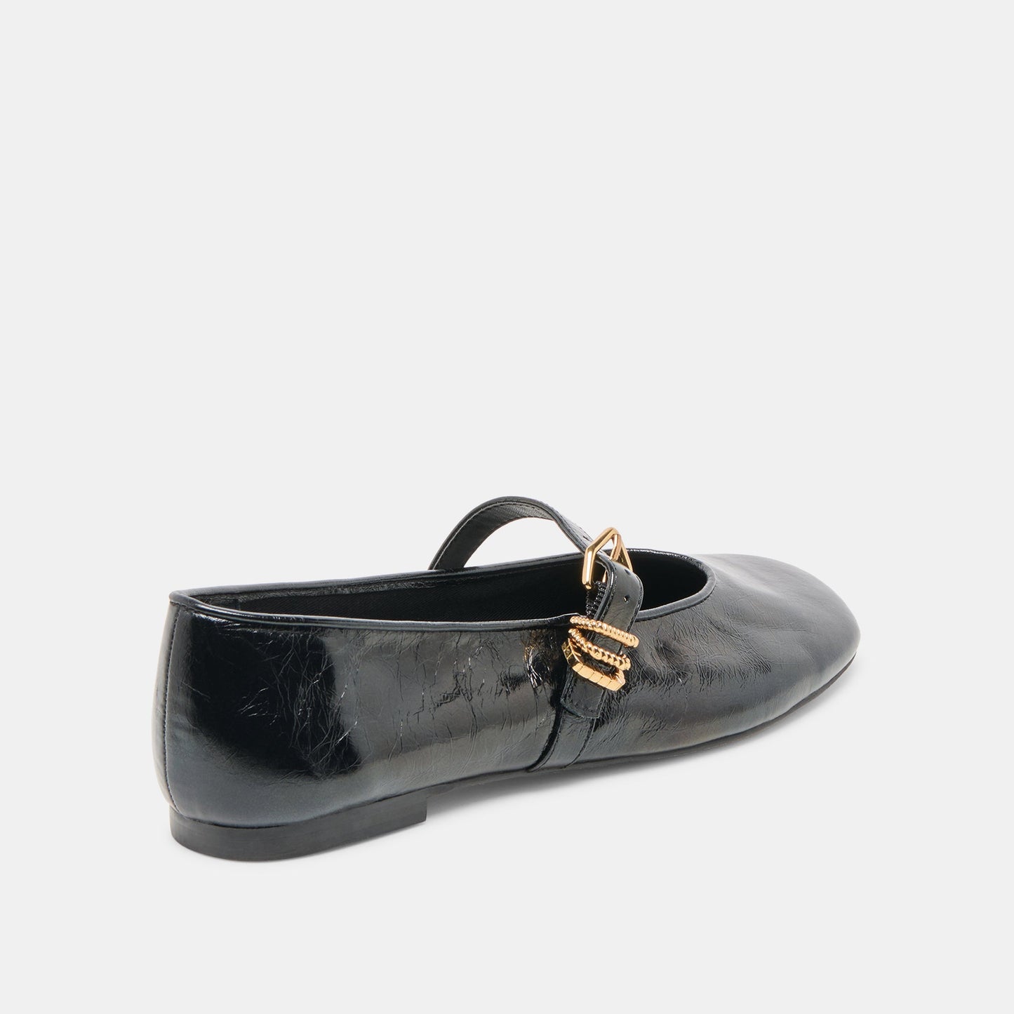 Alizza Midnight Crinkle Patent Ballet Flats - Dolce Vita