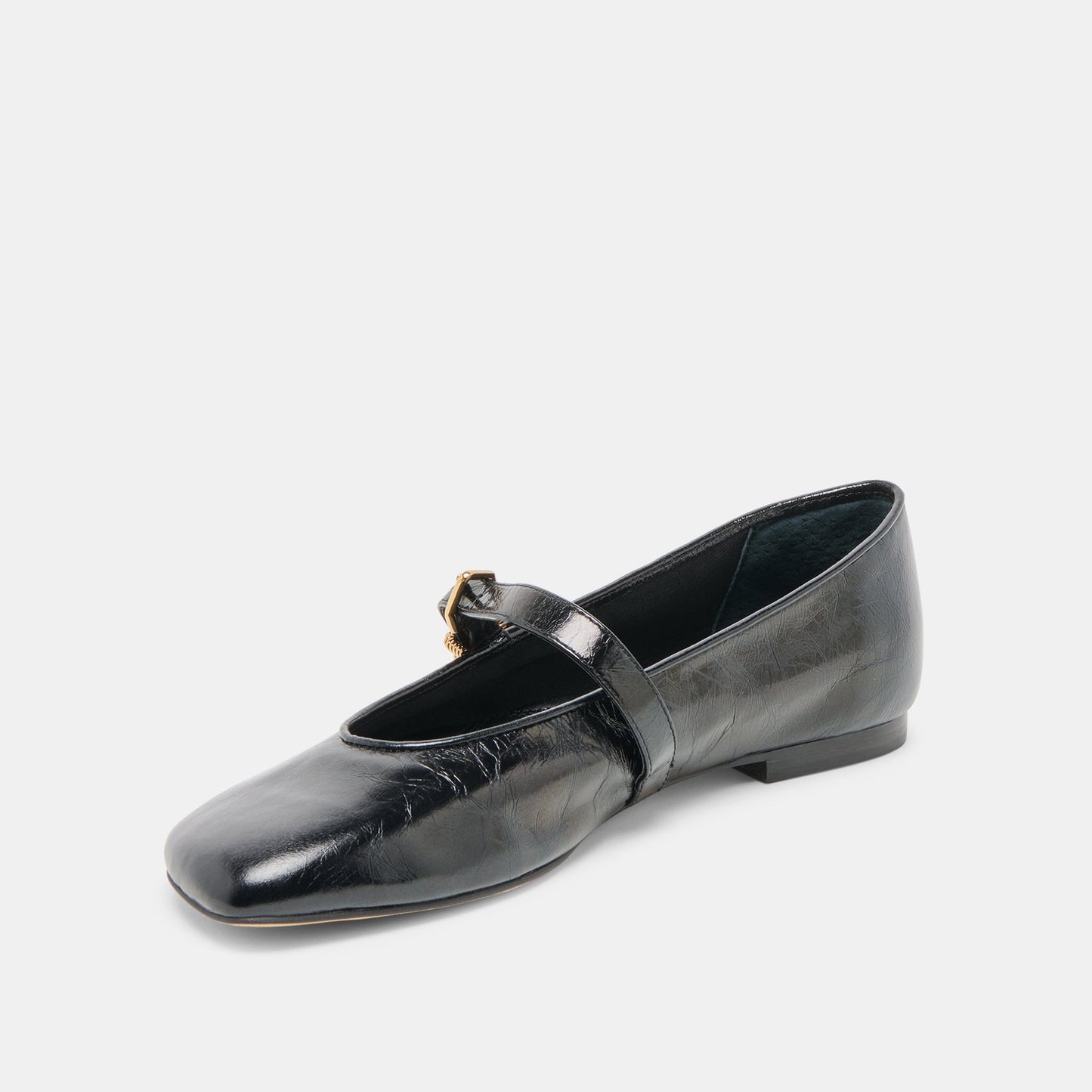 Alizza Midnight Crinkle Patent Ballet Flats - Dolce Vita