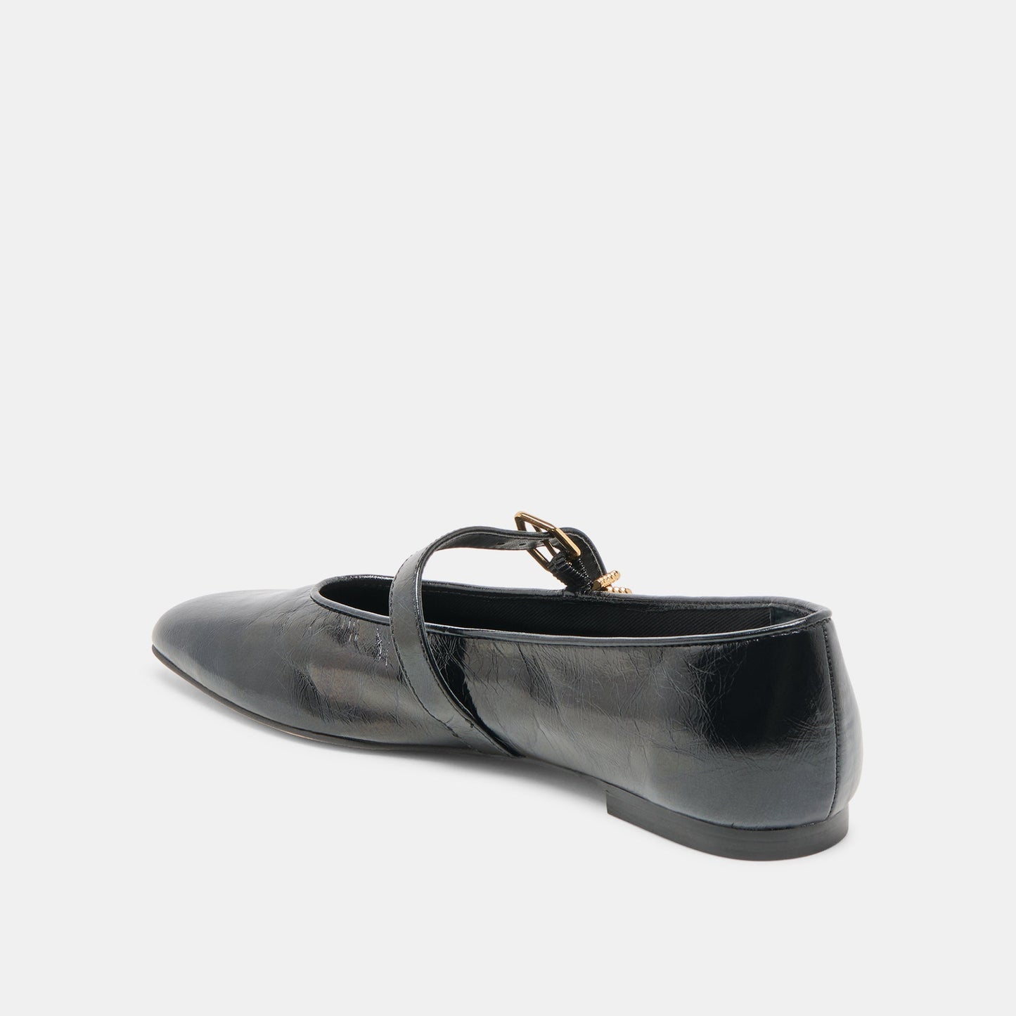 Alizza Midnight Crinkle Patent Ballet Flats - Dolce Vita