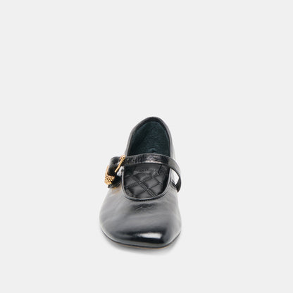Alizza Midnight Crinkle Patent Ballet Flats - Dolce Vita