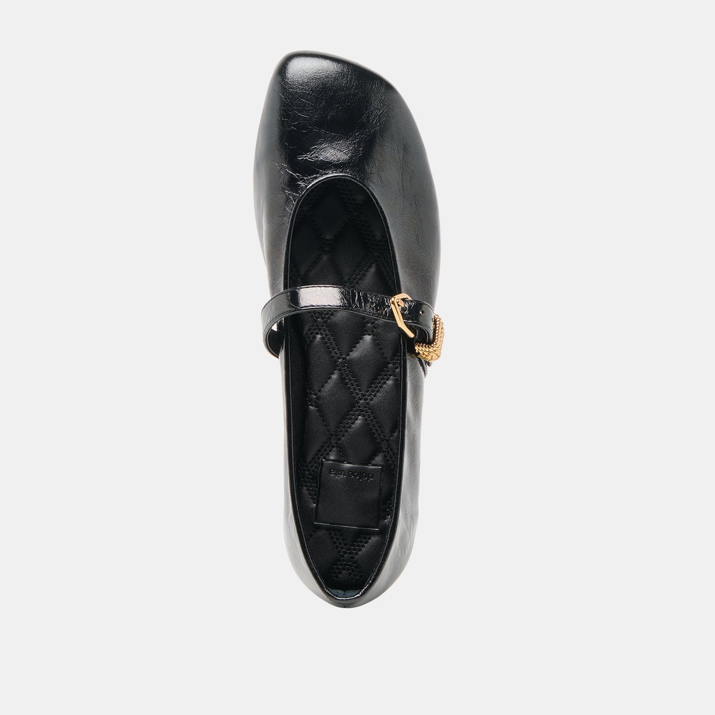 Alizza Midnight Crinkle Patent Ballet Flats - Dolce Vita
