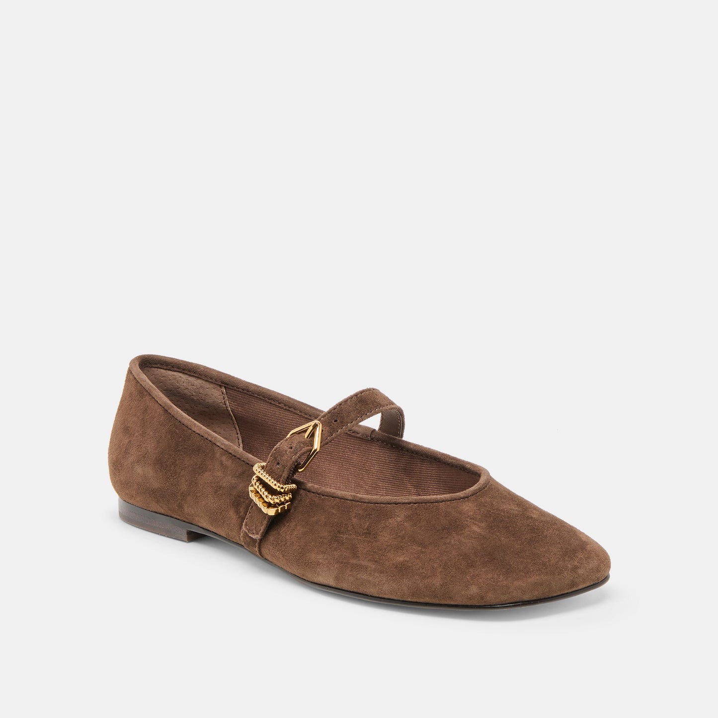 Alizza Dk Brown Suede Ballet Flats - Dolce Vita