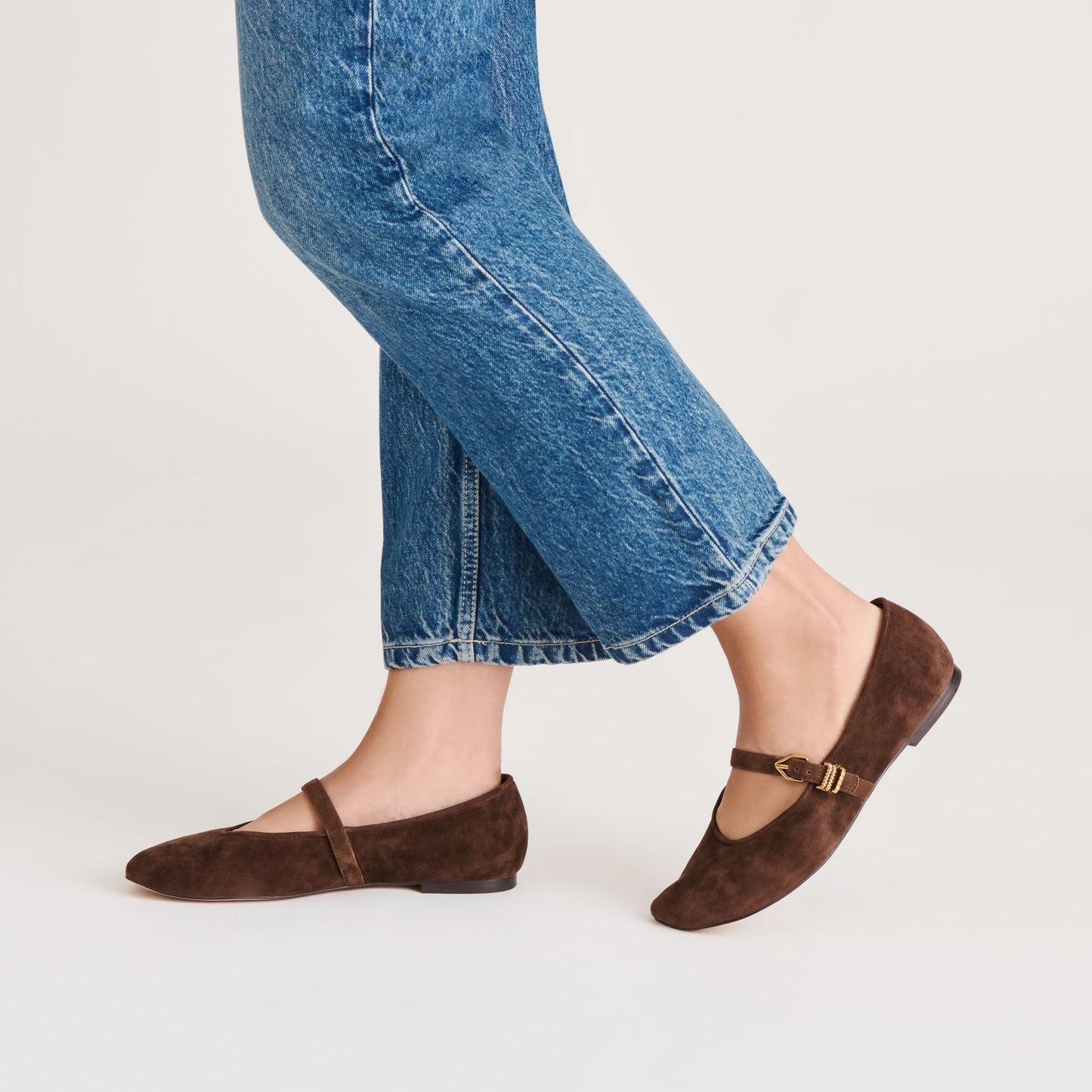 Alizza Dk Brown Suede Ballet Flats - Dolce Vita