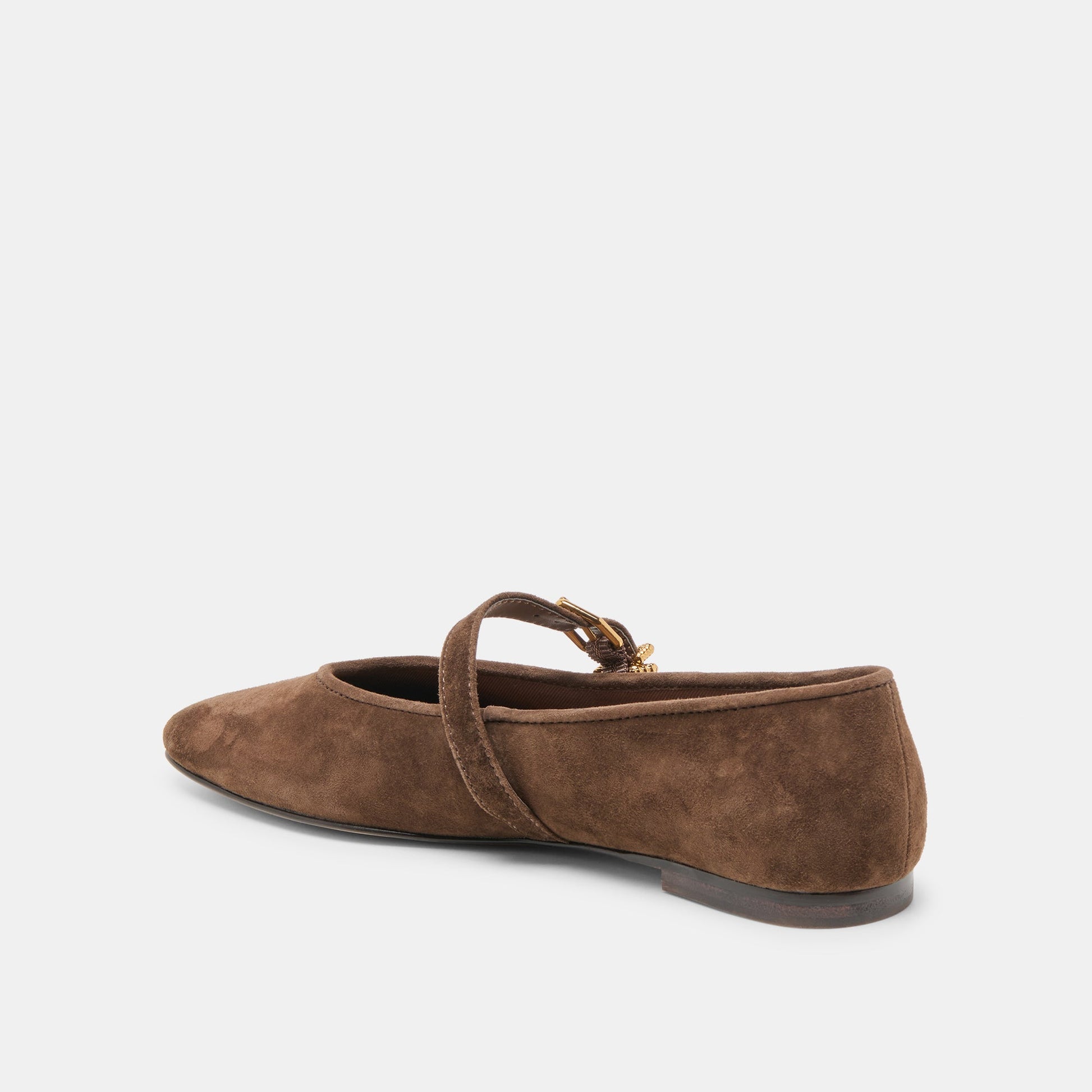 Alizza Dk Brown Suede Ballet Flats - Dolce Vita