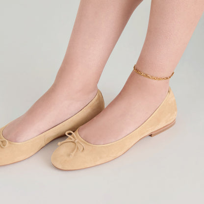 Ritla Honey Suede Ballet Flats - Dolce Vita