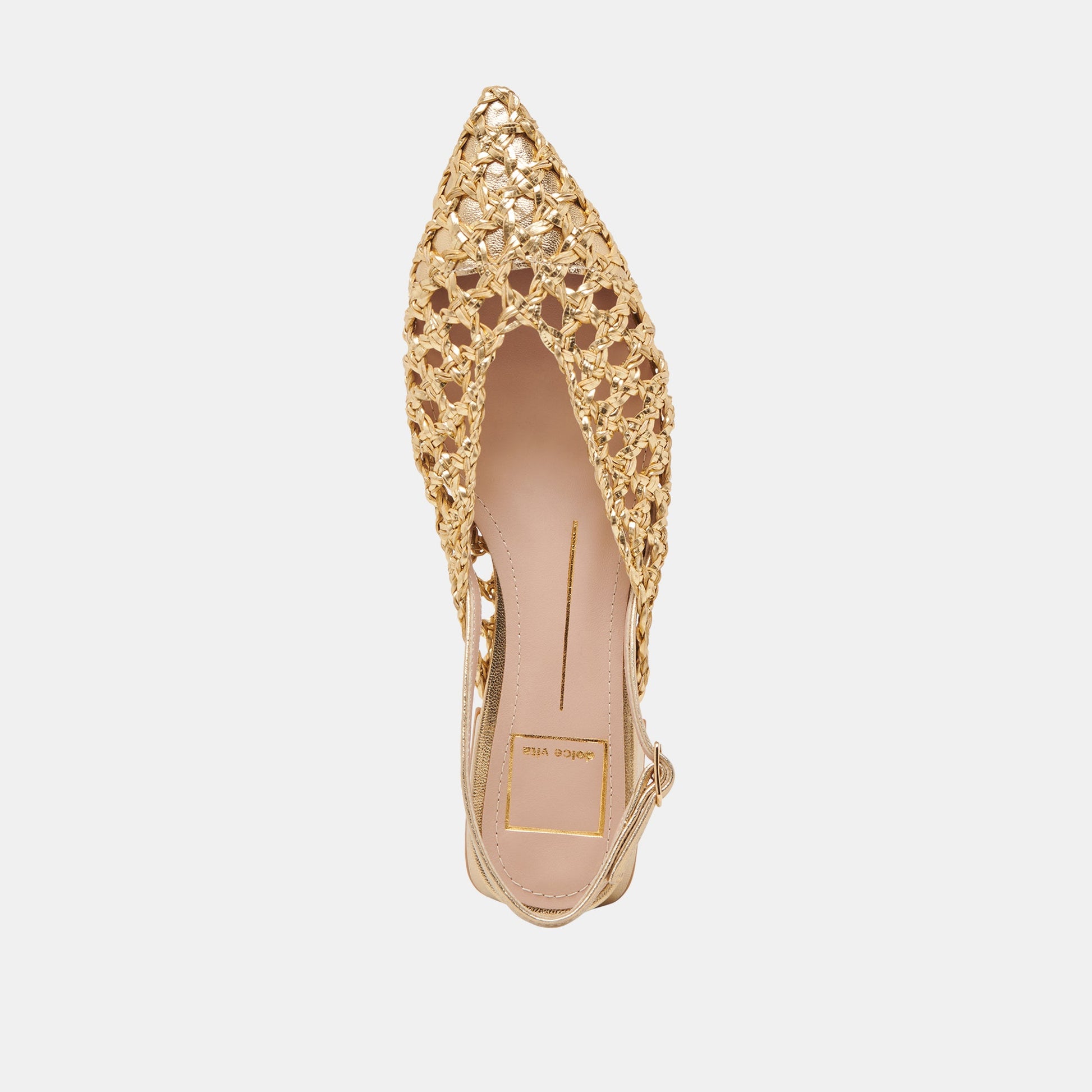 CYNDI FLATS GOLD WOVEN - Dolce Vita