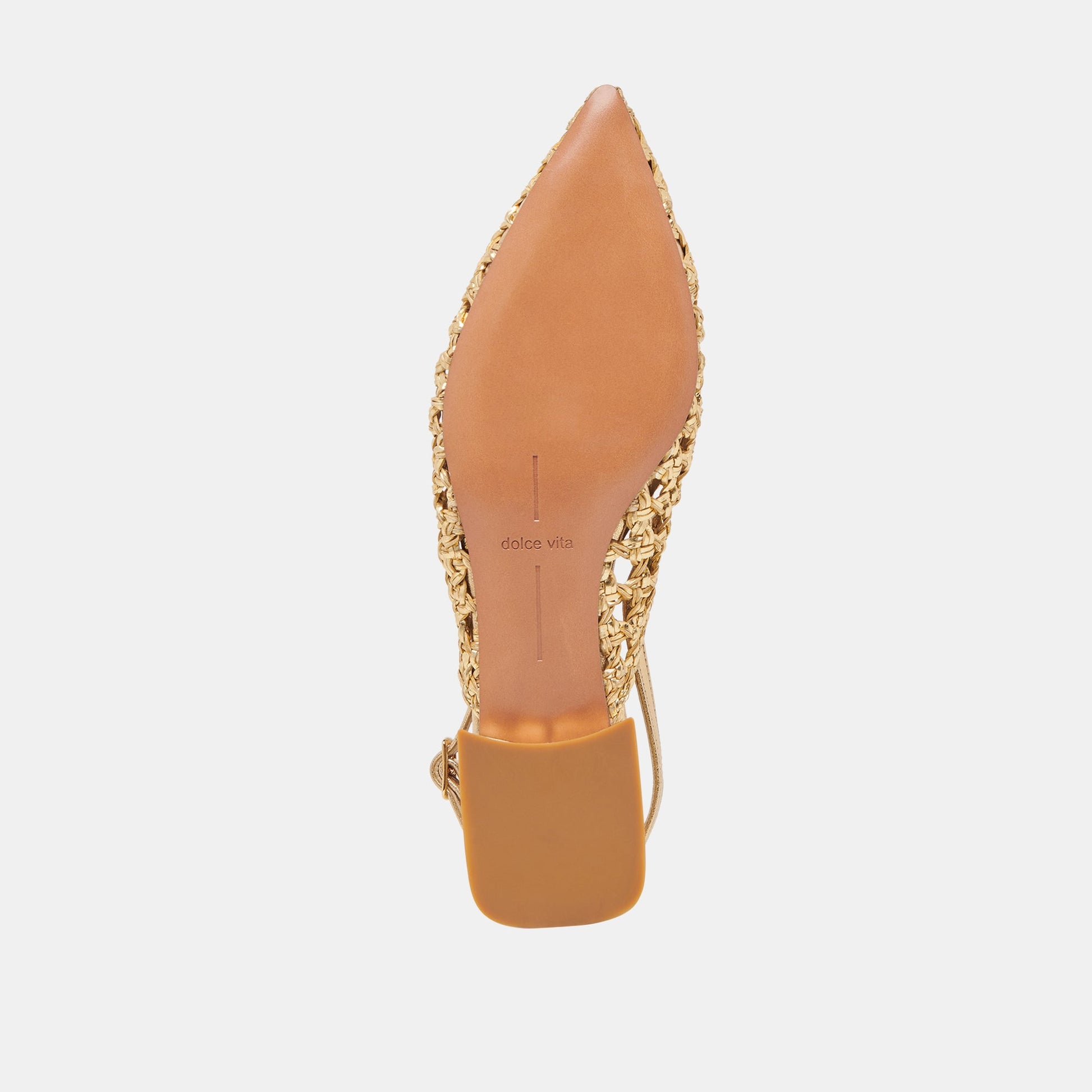 CYNDI FLATS GOLD WOVEN - Dolce Vita