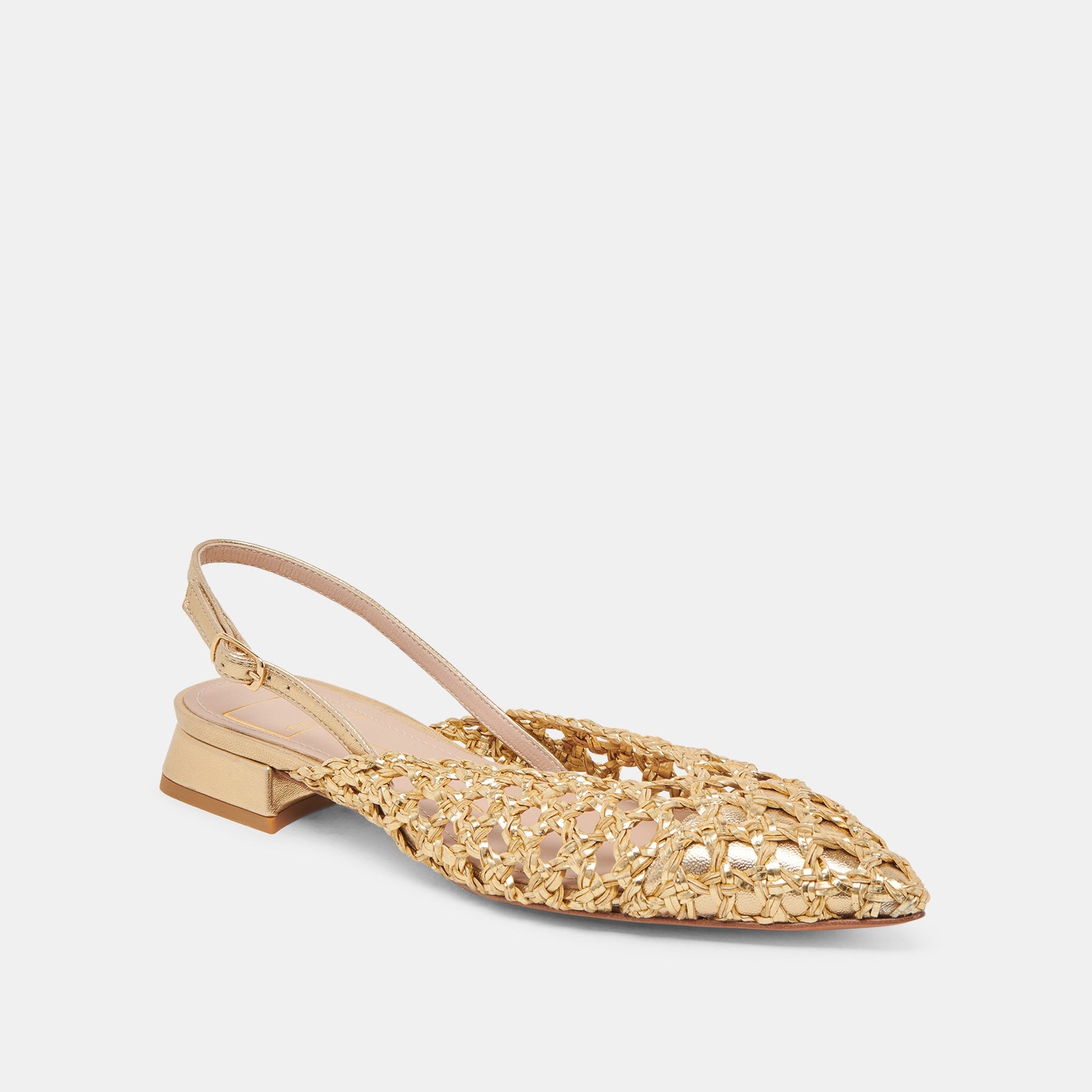 CYNDI FLATS GOLD WOVEN - Dolce Vita