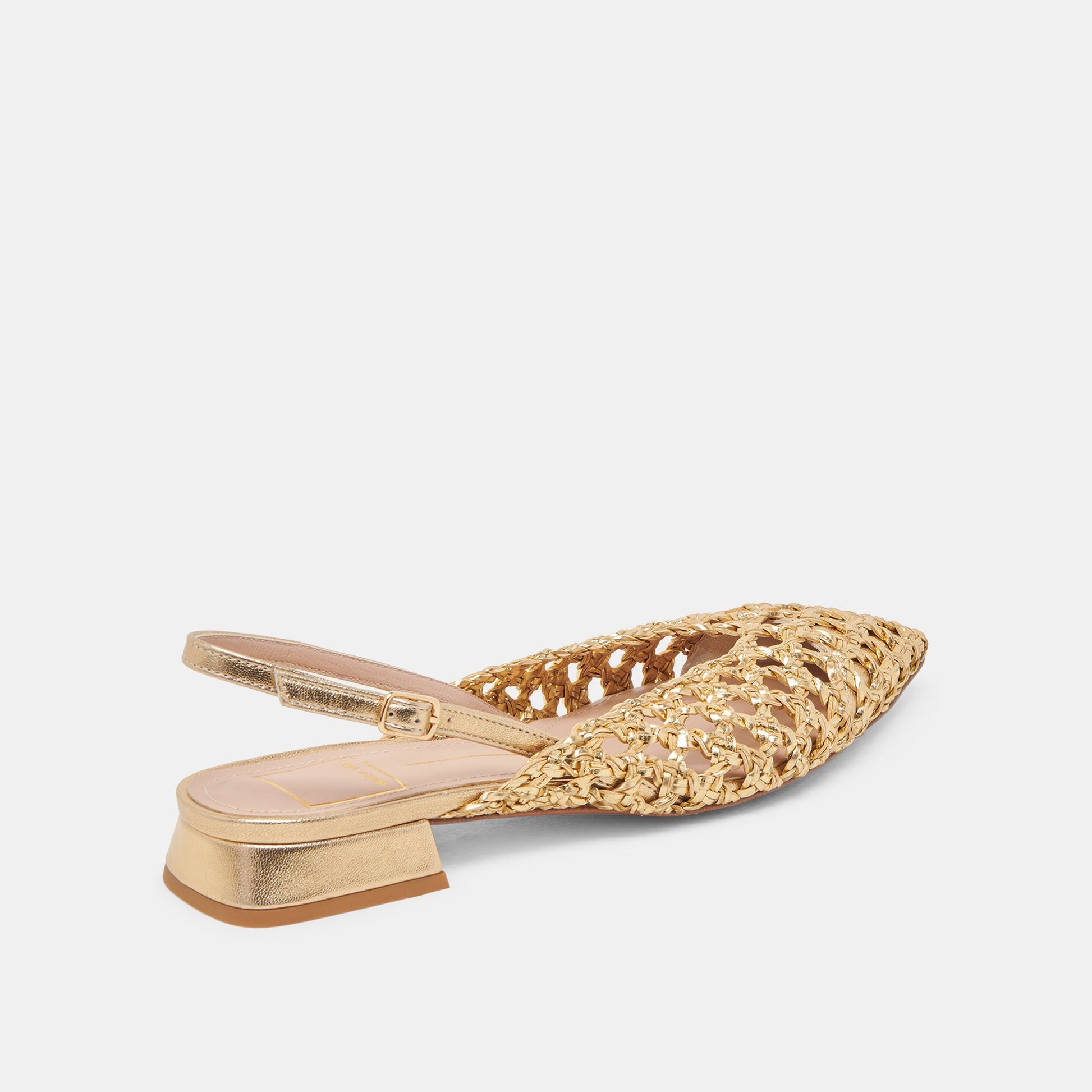 CYNDI FLATS GOLD WOVEN - Dolce Vita