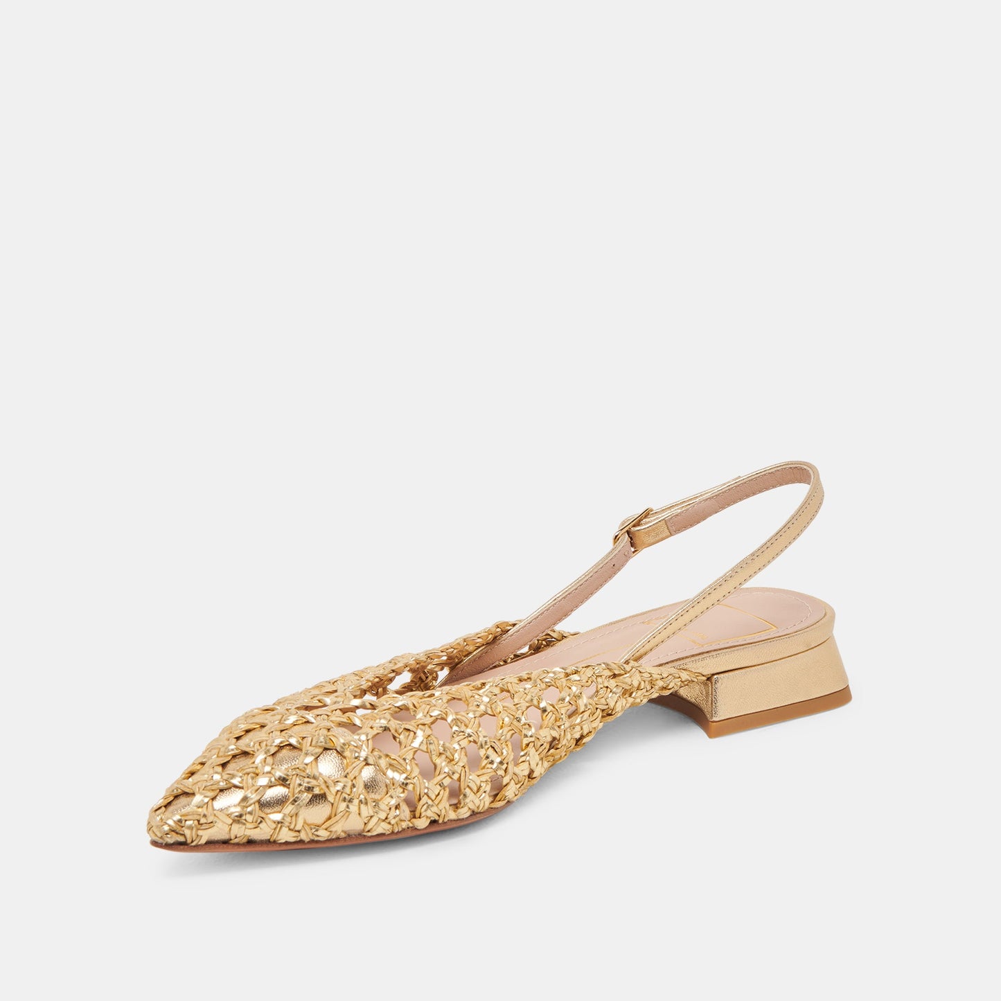 CYNDI FLATS GOLD WOVEN - Dolce Vita