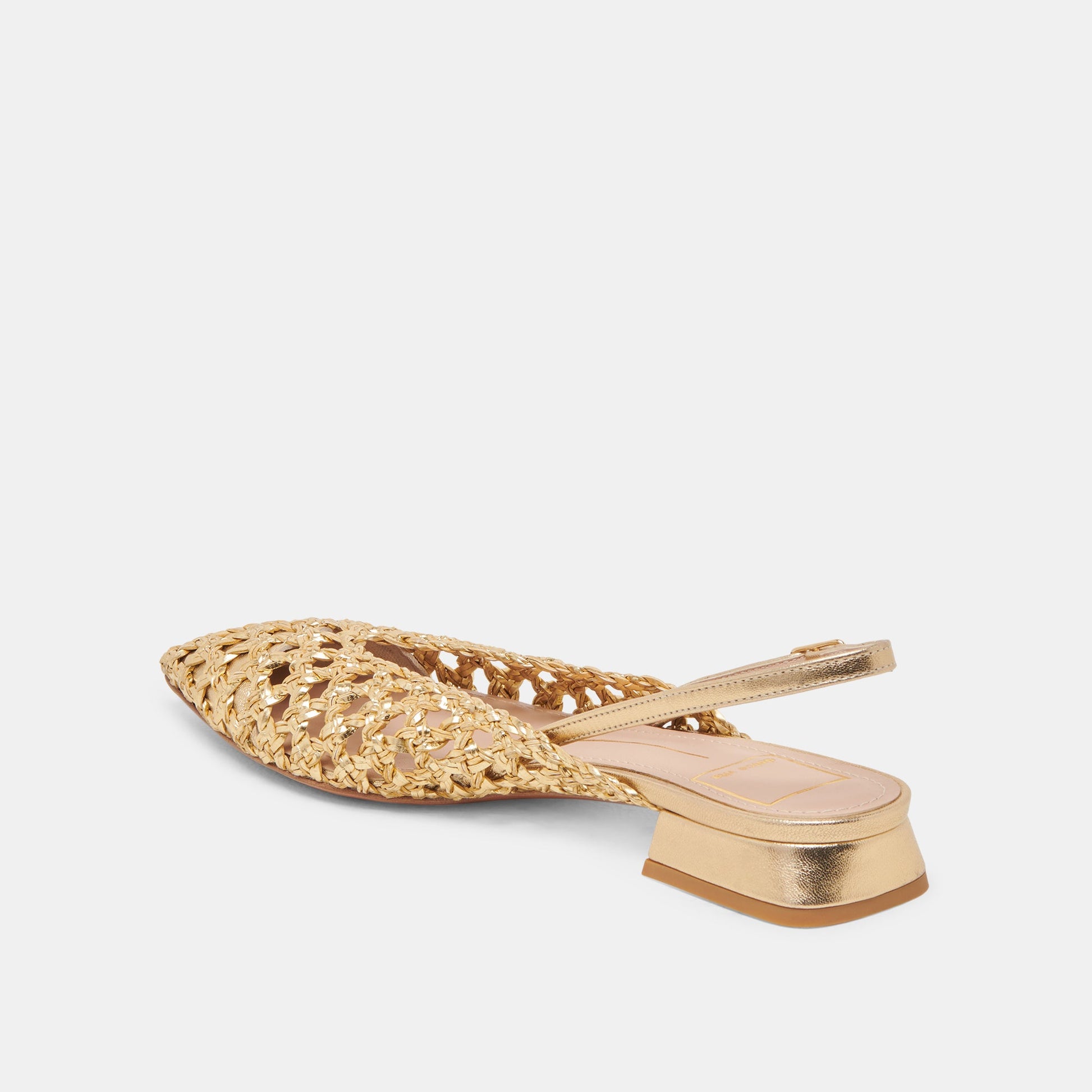 CYNDI FLATS GOLD WOVEN - Dolce Vita