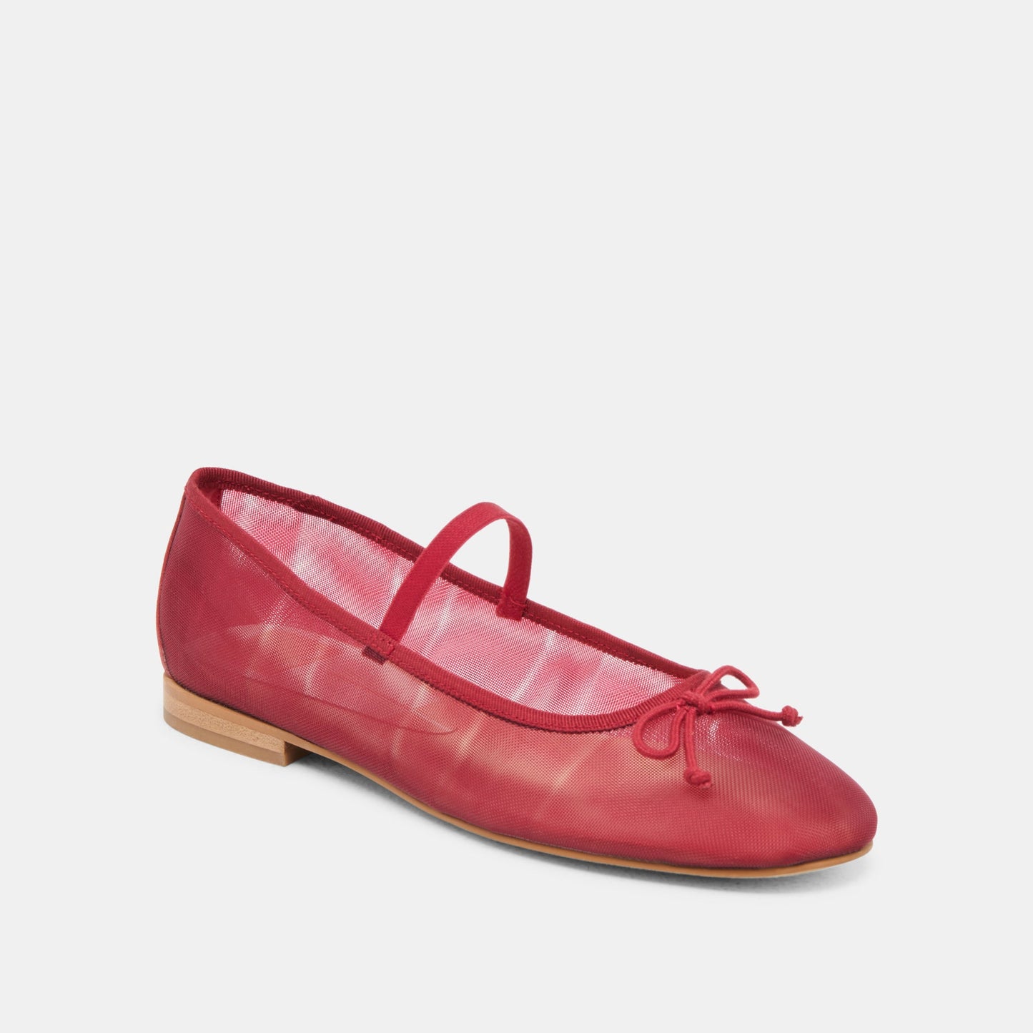 CADEL BALLET FLATS CRIMSON MESH - Dolce Vita