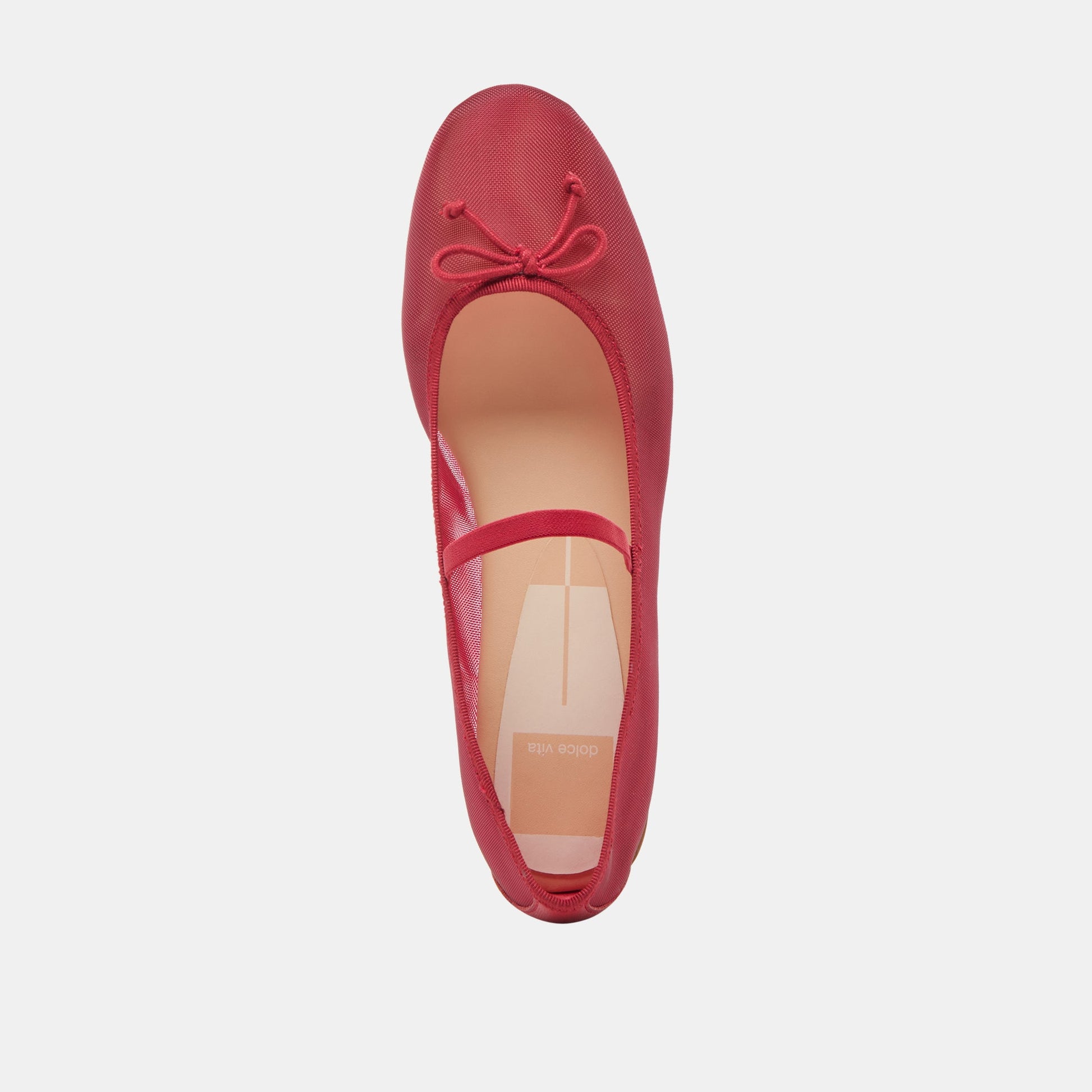 CADEL BALLET FLATS CRIMSON MESH - Dolce Vita