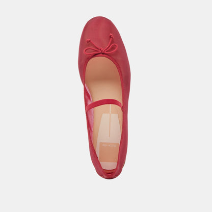 CADEL BALLET FLATS CRIMSON MESH - Dolce Vita