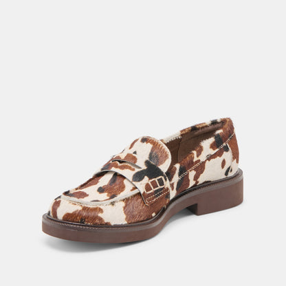 Tiggy Cocoa Taurus Calf Hair Loafers - Dolce Vita