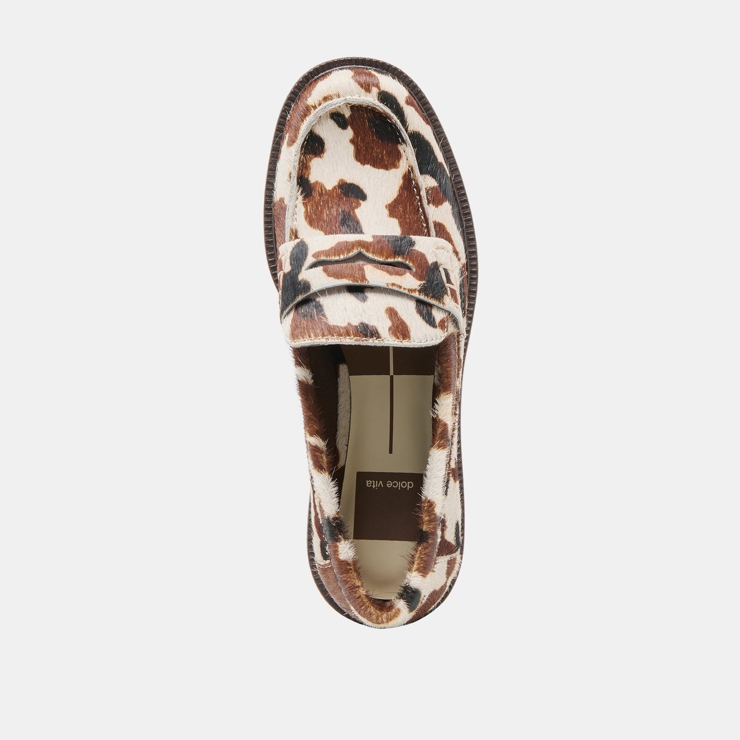 Tiggy Cocoa Taurus Calf Hair Loafers - Dolce Vita