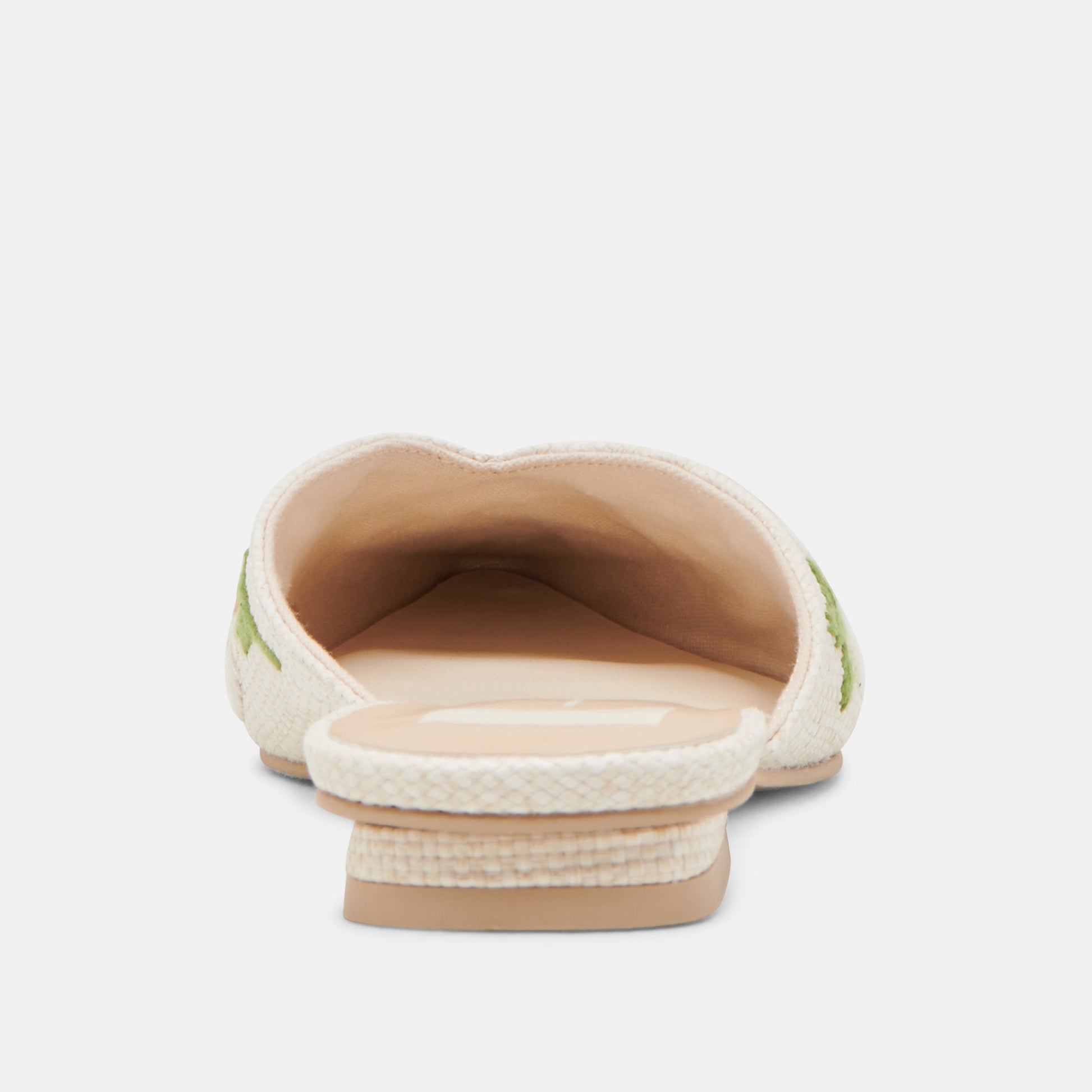 ELM FLATS WHITE FLORAL RAFFIA - Dolce Vita