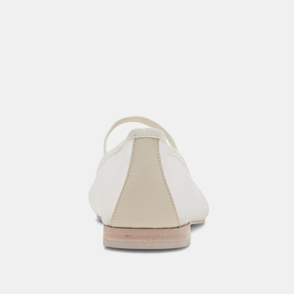 CADEL BALLET FLATS IVORY MESH - Dolce Vita