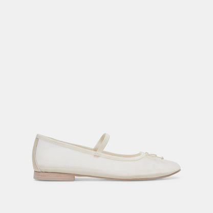 CADEL BALLET FLATS IVORY MESH - Dolce Vita