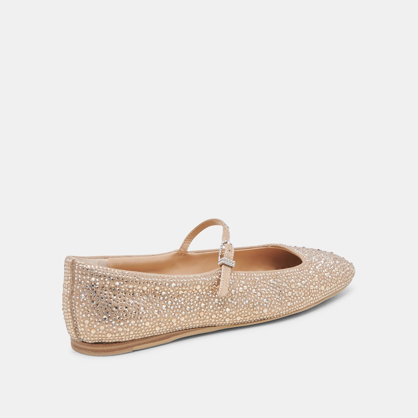 REYES CRYSTAL BALLET FLATS LIGHT GOLD CRYSTAL - Dolce Vita