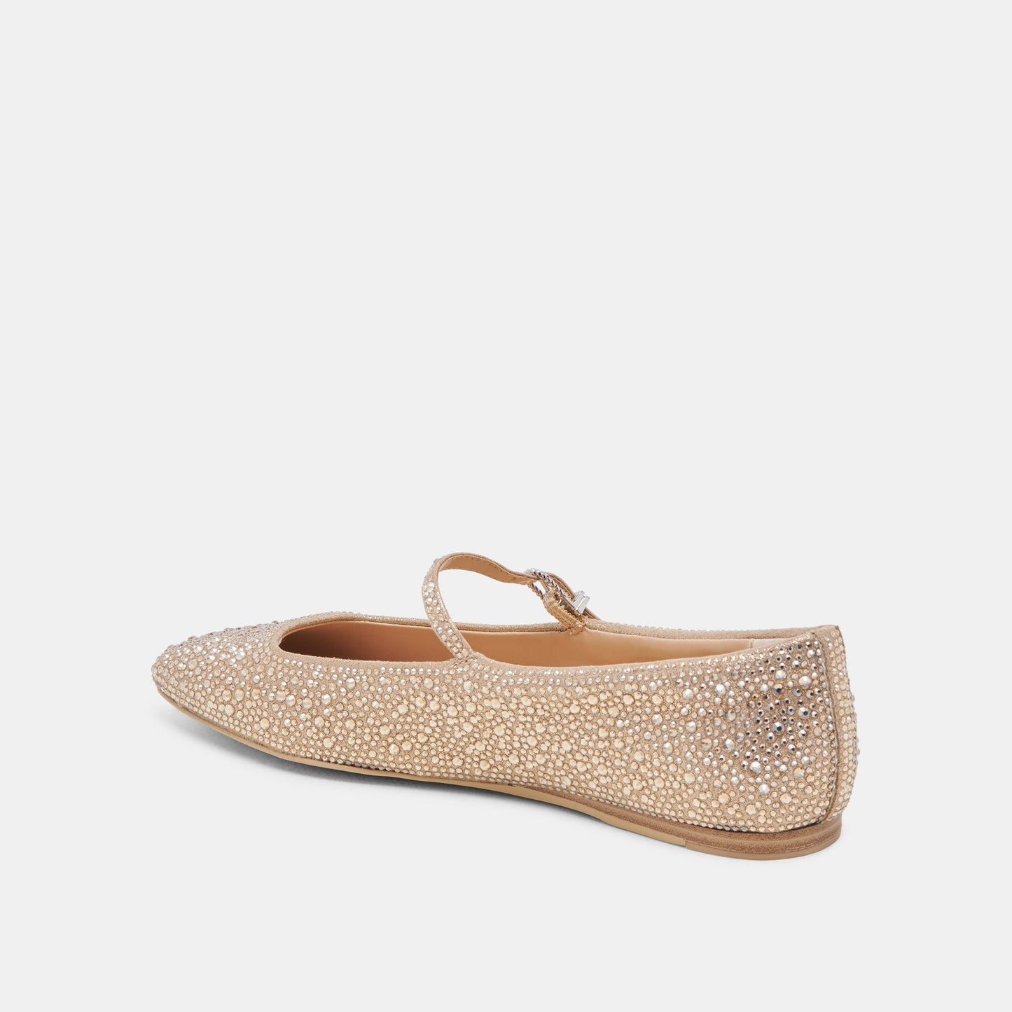 REYES CRYSTAL BALLET FLATS LIGHT GOLD CRYSTAL - Dolce Vita