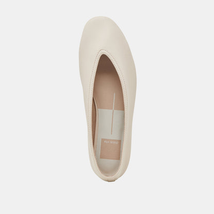 Braidy Ivory Leather Ballet Flats - Dolce Vita