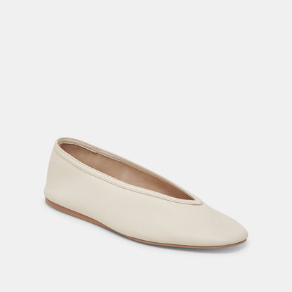 Braidy Ivory Leather Ballet Flats - Dolce Vita