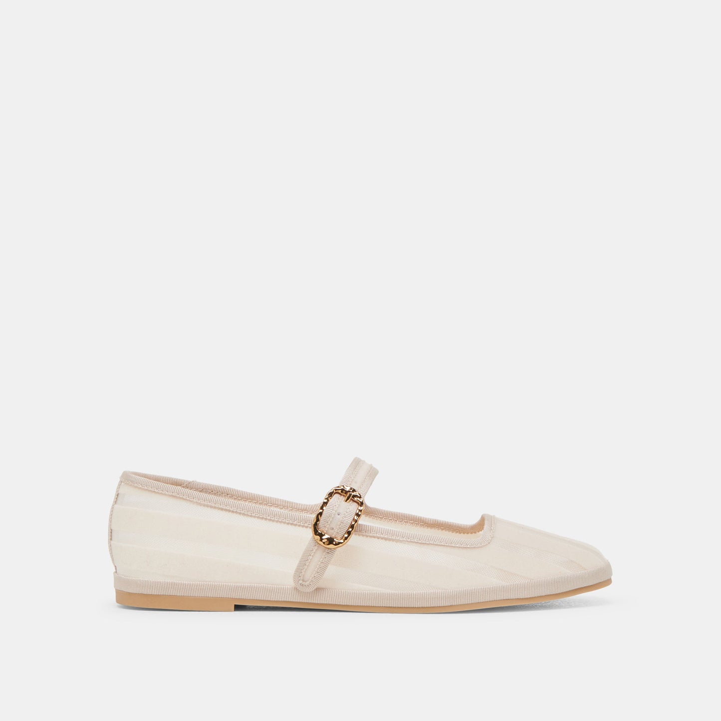 TAMEKA BALLET FLATS BONE STRIPE MESH - Dolce Vita