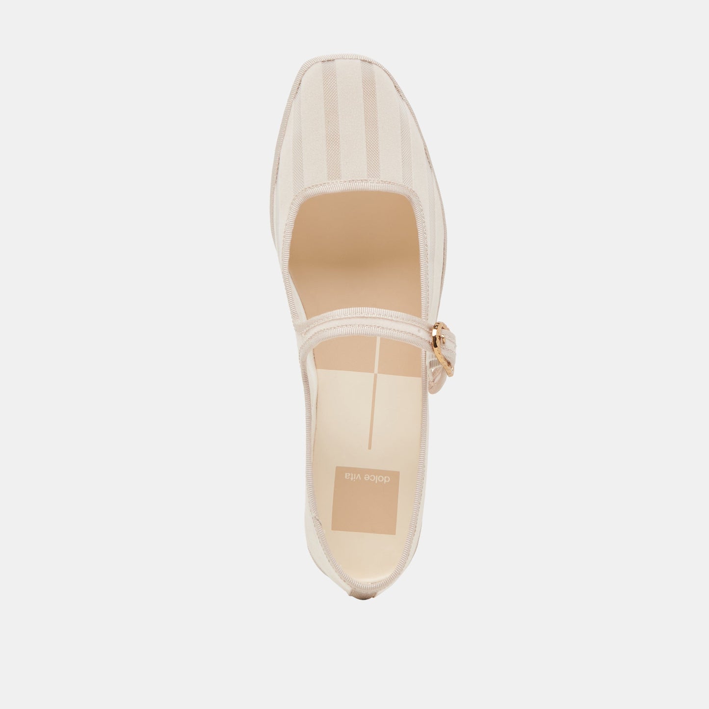 TAMEKA BALLET FLATS BONE STRIPE MESH - Dolce Vita