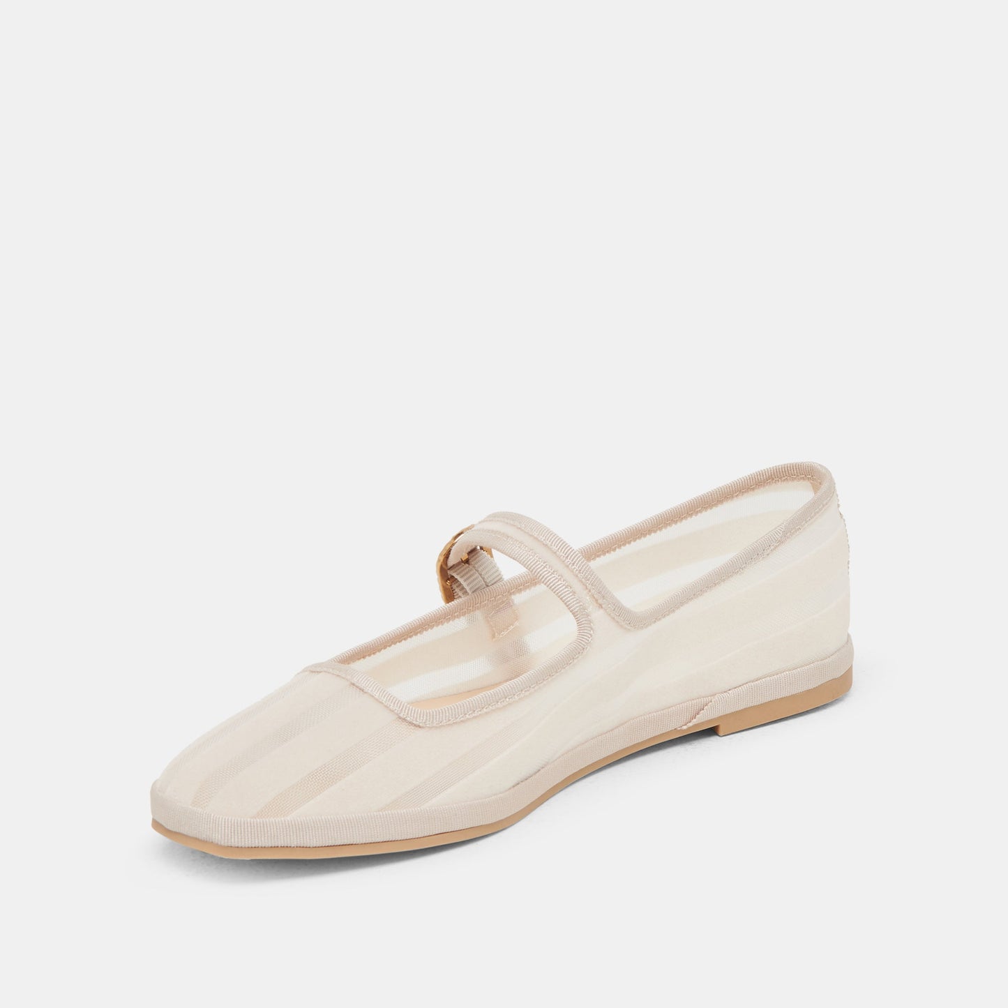 TAMEKA BALLET FLATS BONE STRIPE MESH - Dolce Vita