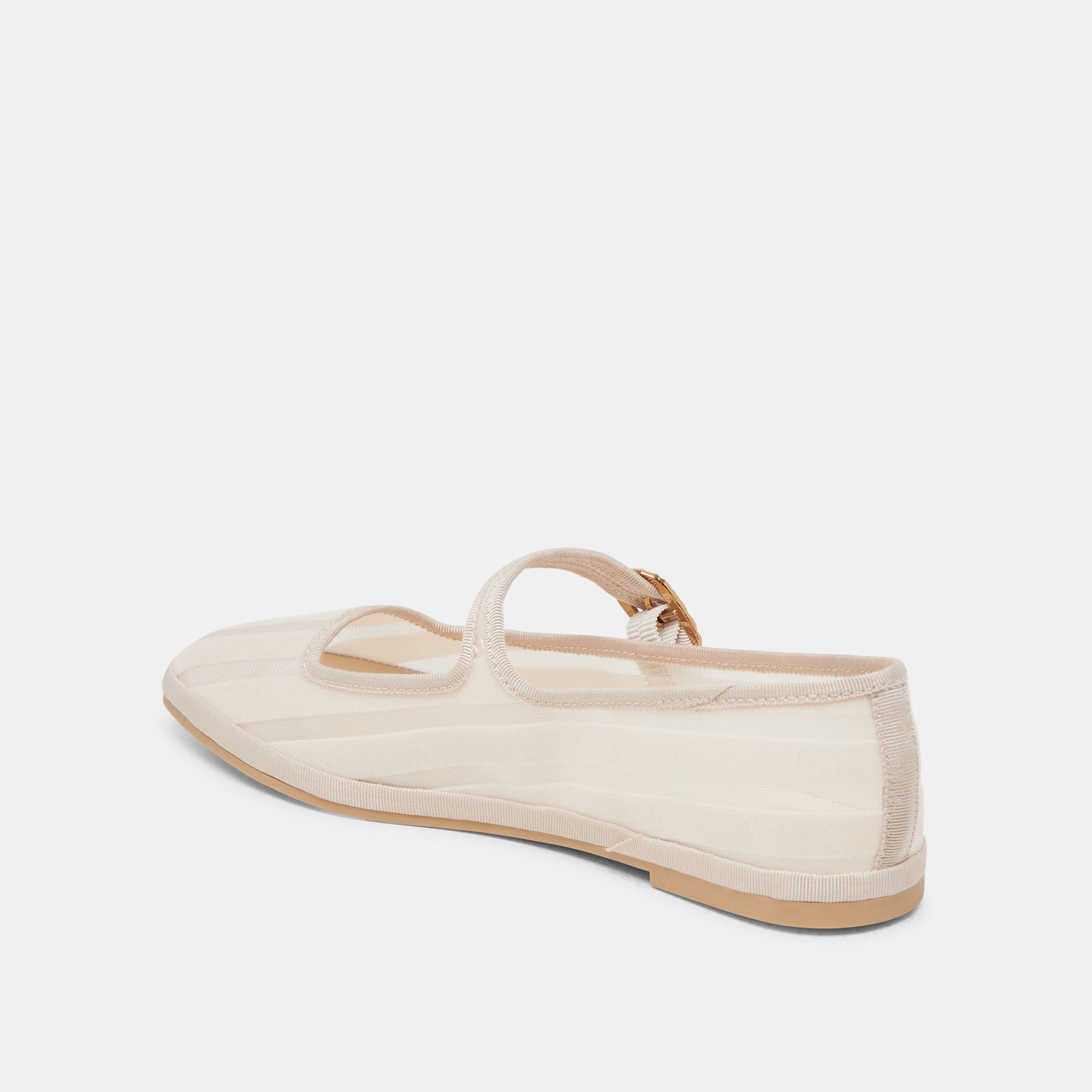 TAMEKA BALLET FLATS BONE STRIPE MESH - Dolce Vita