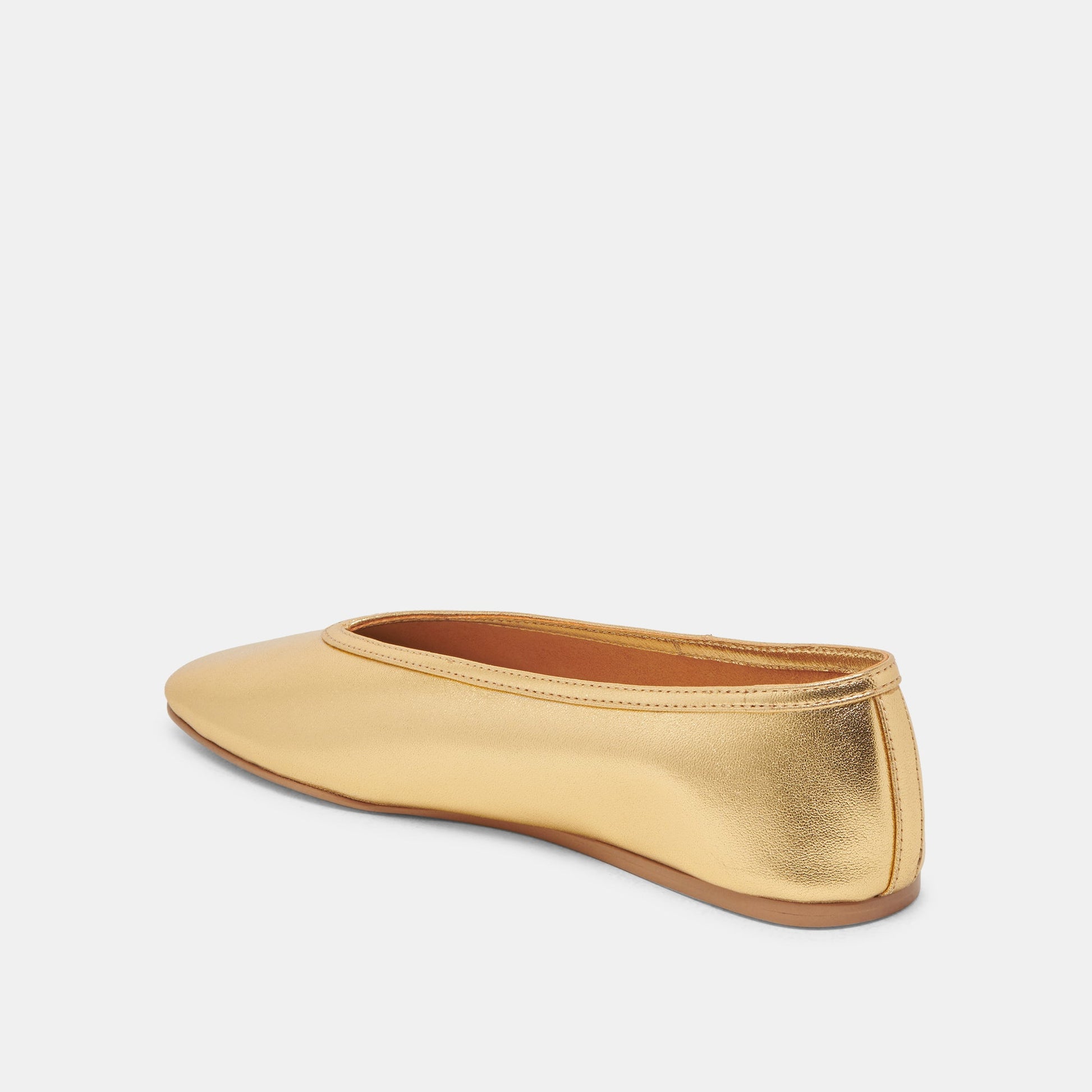 Braidy Gold Metallic Leather Ballet Flats - Dolce Vita