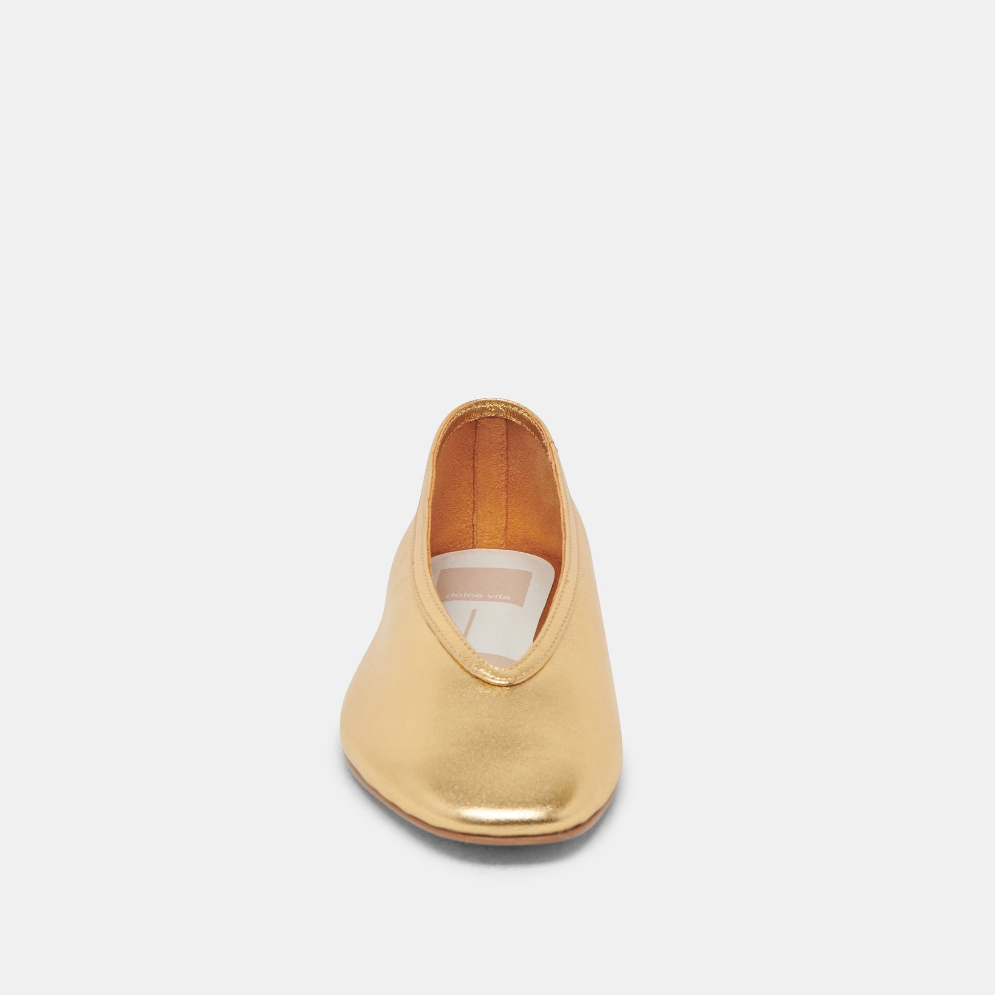 Braidy Gold Metallic Leather Ballet Flats - Dolce Vita