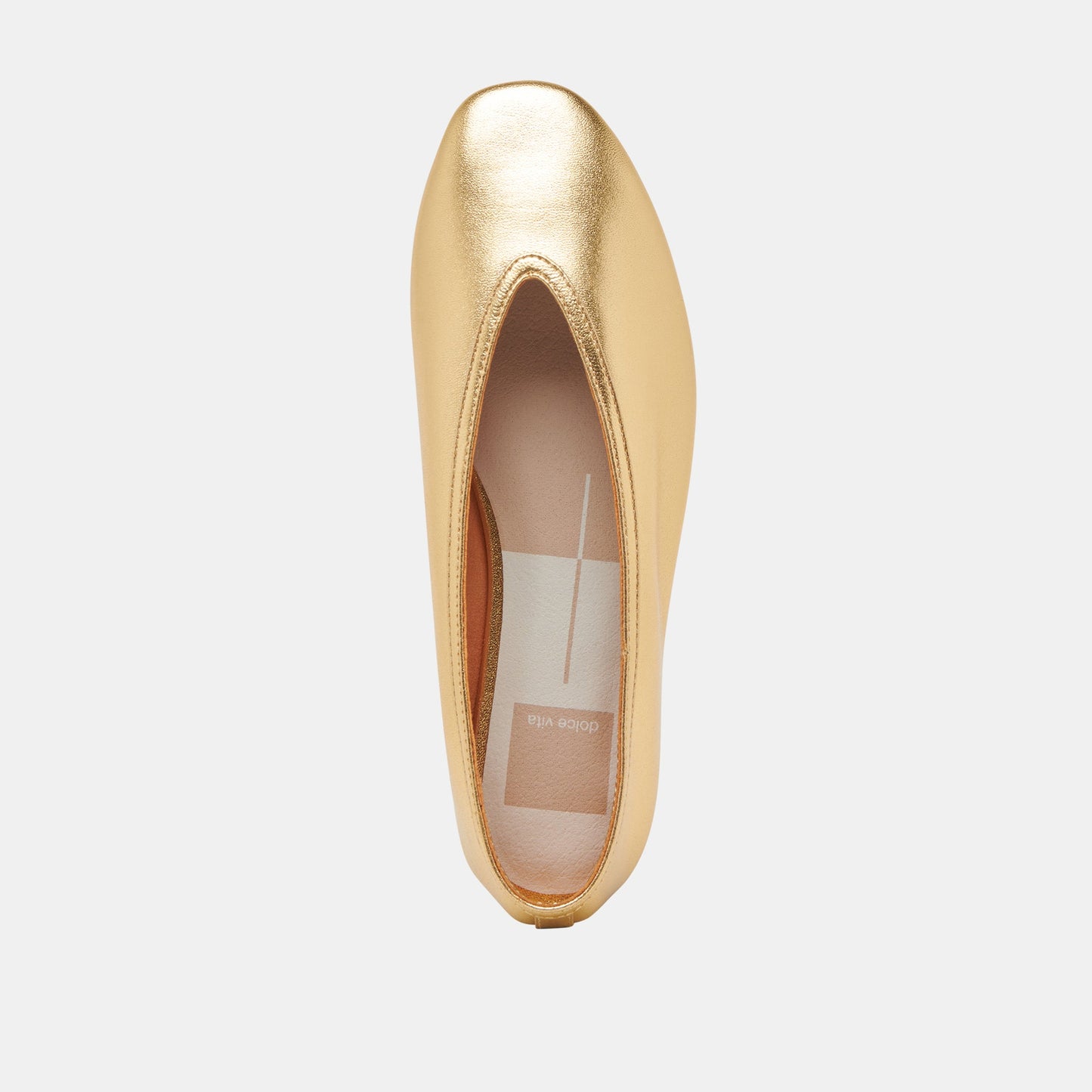 Braidy Gold Metallic Leather Ballet Flats - Dolce Vita
