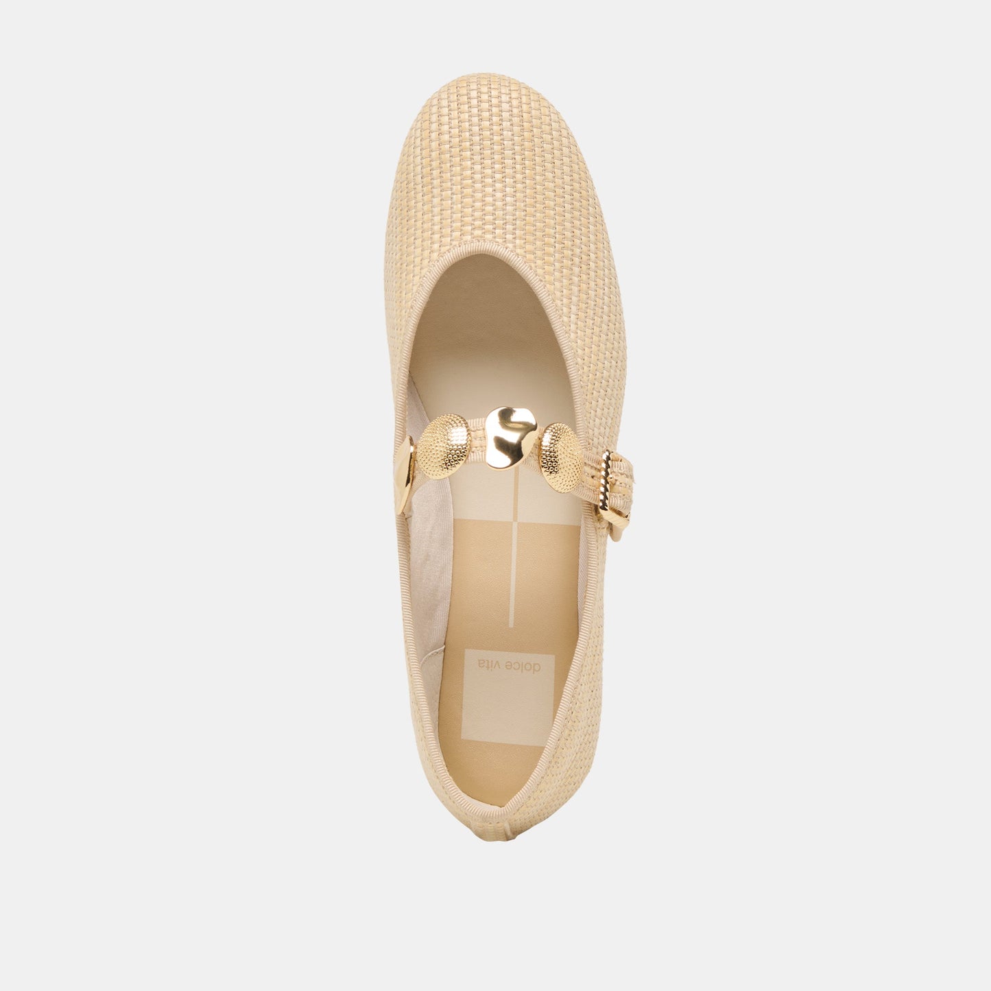 RELAN BALLET FLATS LT NATURAL RAFFIA - Dolce Vita