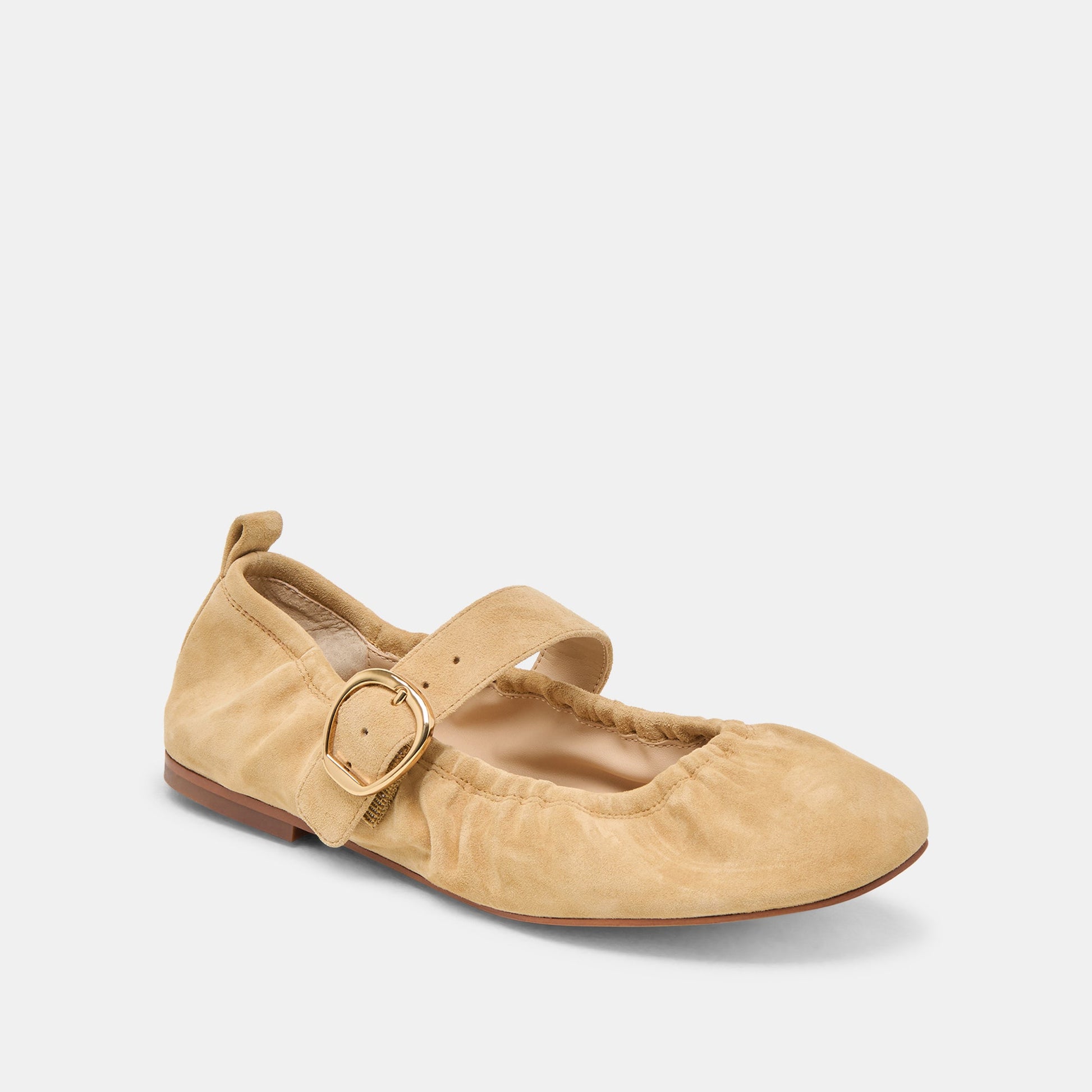 Caely Honey Suede Ballet Flats - Dolce Vita