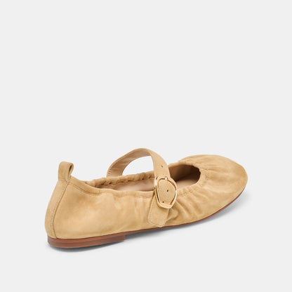 Caely Honey Suede Ballet Flats - Dolce Vita