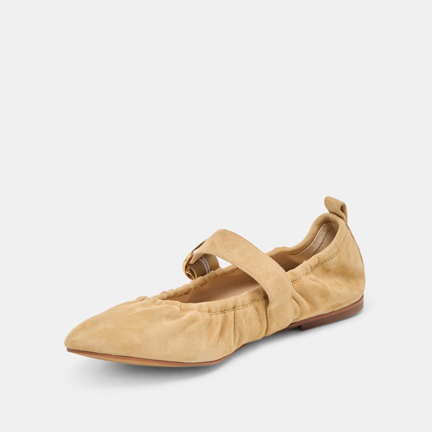 Caely Honey Suede Ballet Flats - Dolce Vita