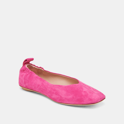 VINNIE BALLET FLATS FUCHSIA SUEDE - Dolce Vita