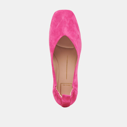 VINNIE BALLET FLATS FUCHSIA SUEDE - Dolce Vita