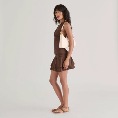 Gibsen Mid Brown Satin Ballet Flats - Dolce Vita