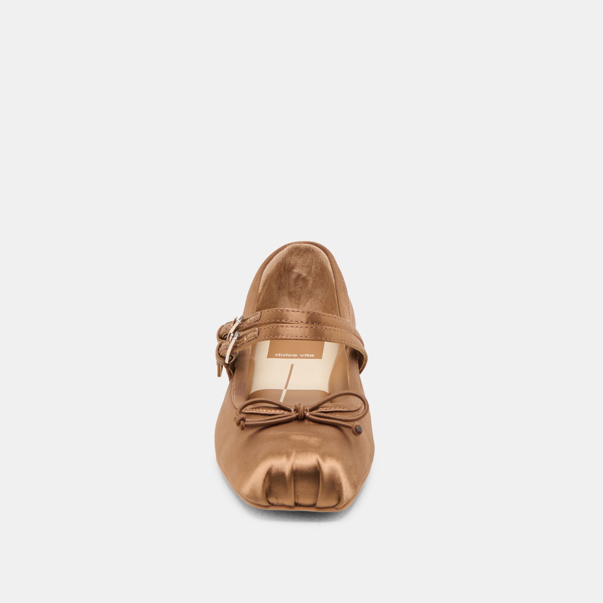 Gibsen Mid Brown Satin Ballet Flats - Dolce Vita
