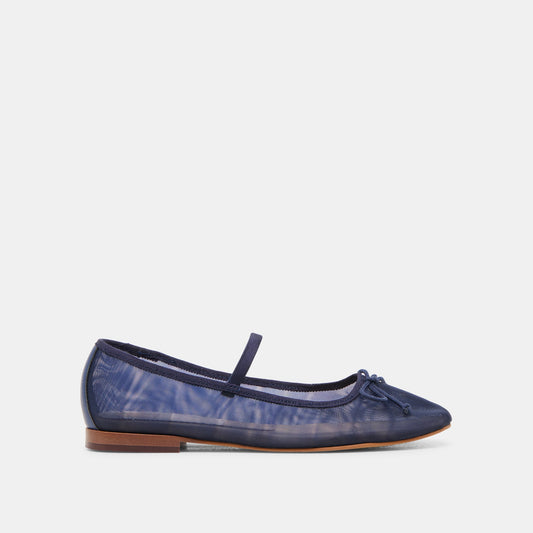 CADEL BALLET FLATS NAVY MESH - Dolce Vita