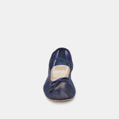 CADEL BALLET FLATS NAVY MESH - Dolce Vita