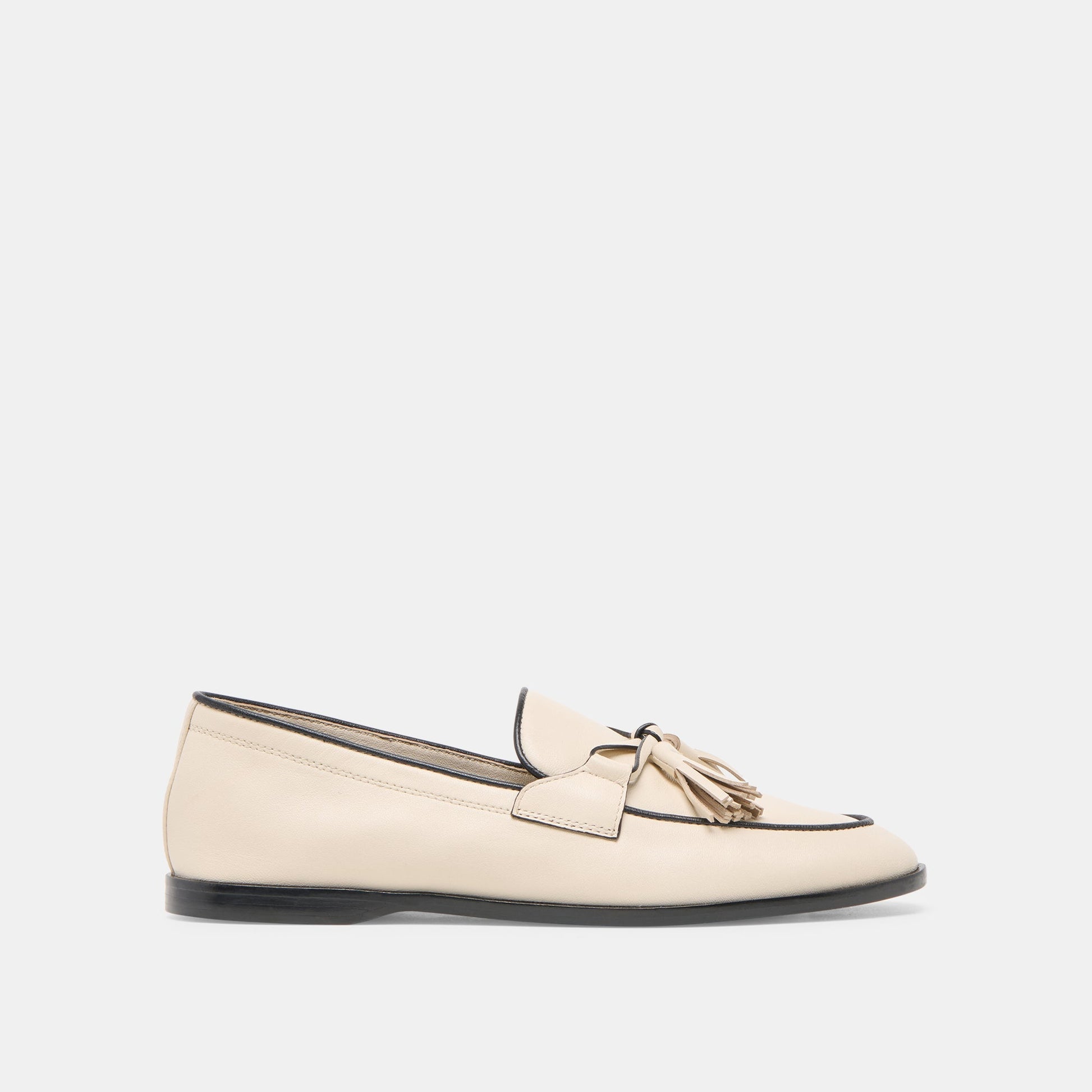 Loklan Ivory Leather Loafers - Dolce Vita