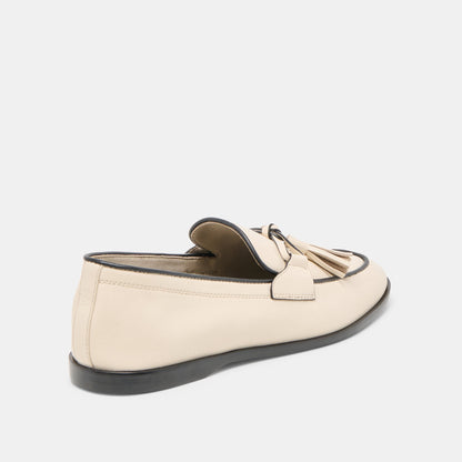 Loklan Ivory Leather Loafers - Dolce Vita