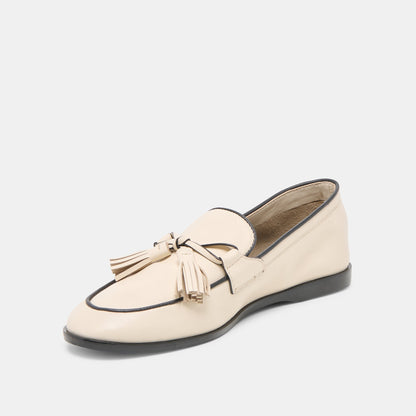 Loklan Ivory Leather Loafers - Dolce Vita