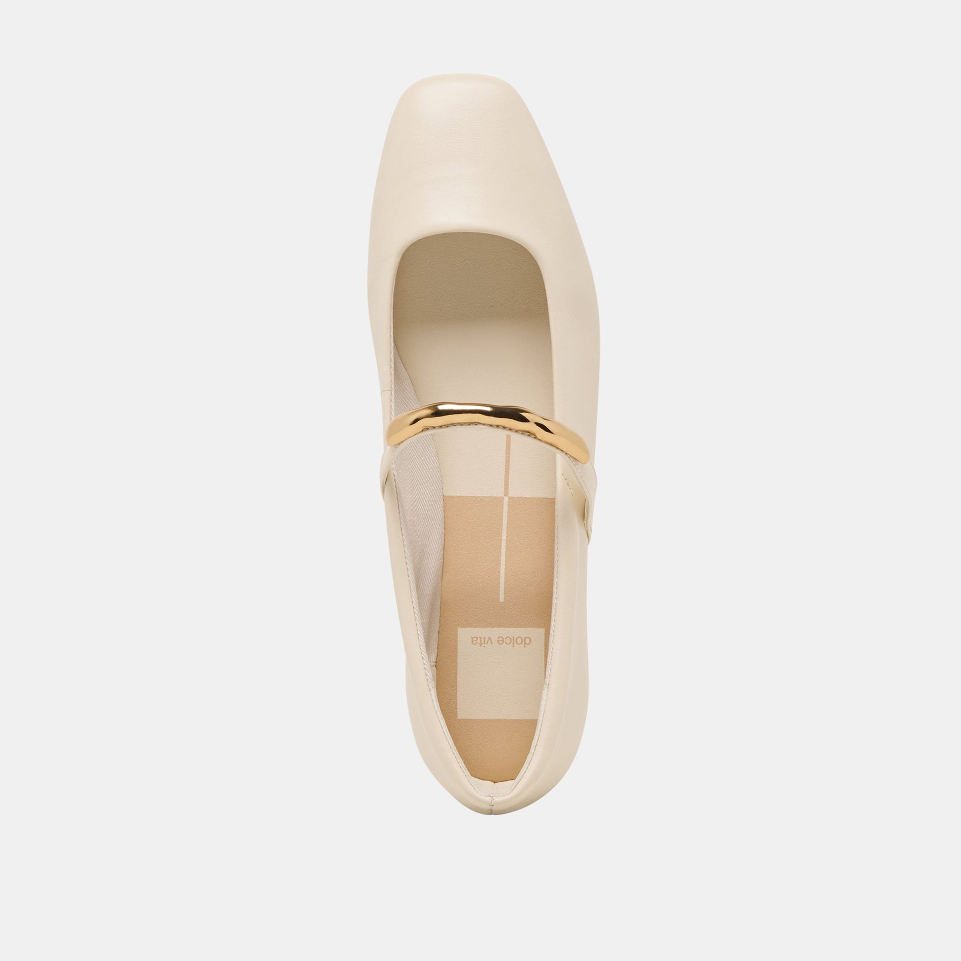 RADYA BALLET FLATS CREME LEATHER - Dolce Vita